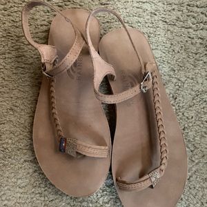 Marley - Dark Brown Braid Rainbow Sandal